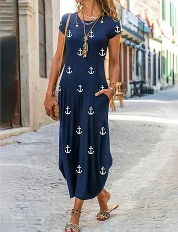 LP | Casual dress with short sleeves.