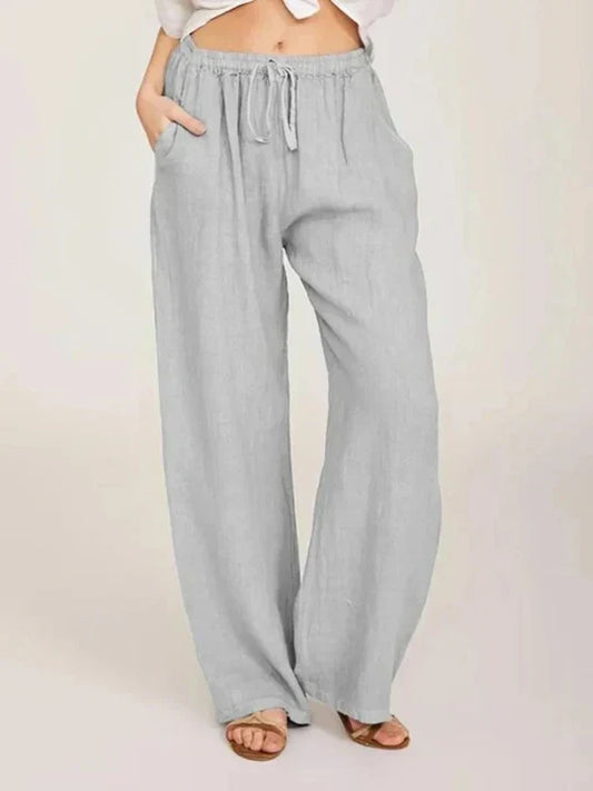 Bernice - Linen-cotton pants