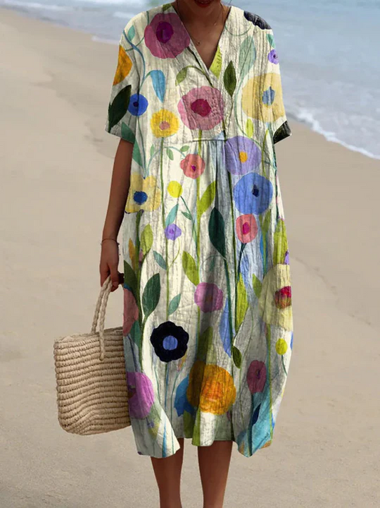 LP | Summer dress with floral pattern