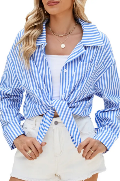 Sabrina | Women's Striped Button Shirt