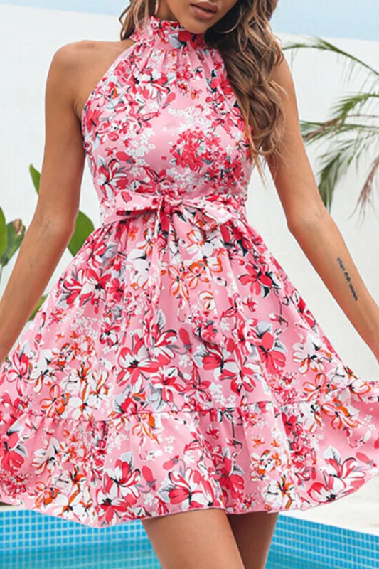 Flora | Women's Floral Halter Dress