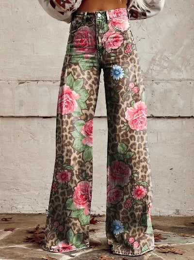 Chic pants with print for ladies