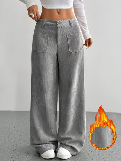 Gizelle | Casual corduroy wide-leg pants