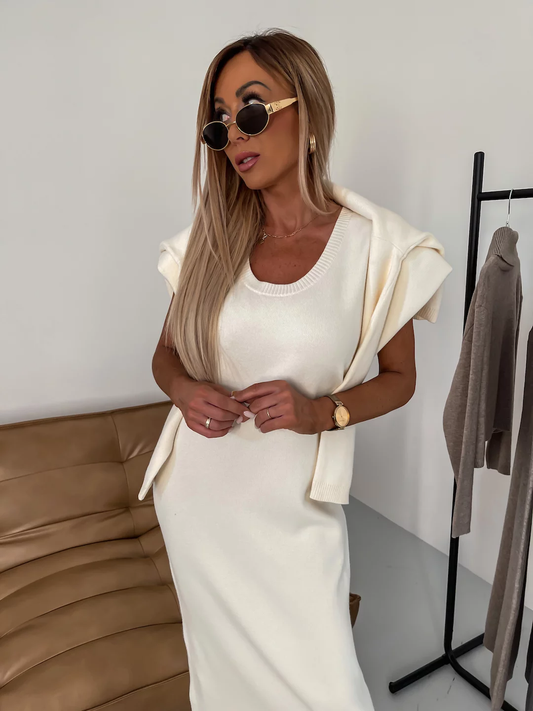 LP | Midi dress set with turtleneck for women