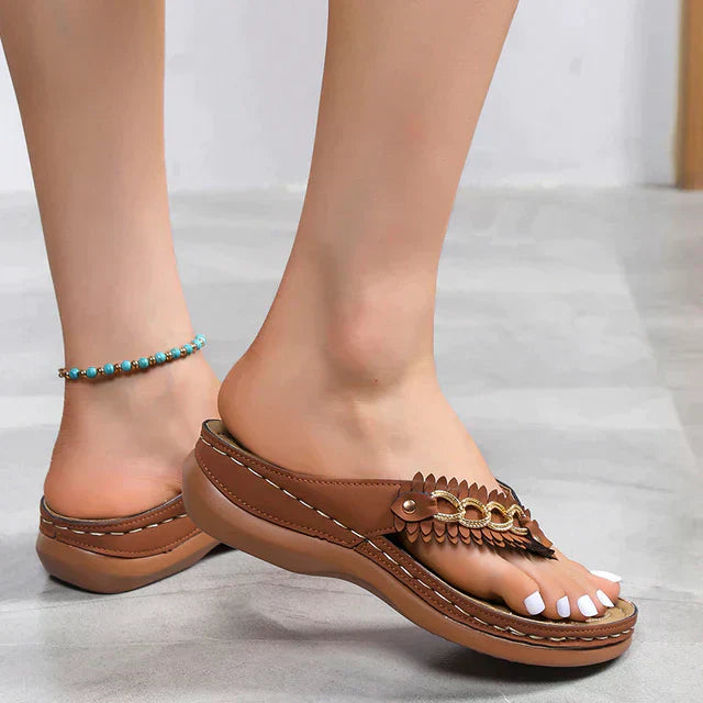 LP | orthopedic thong sandals with wedge sole
