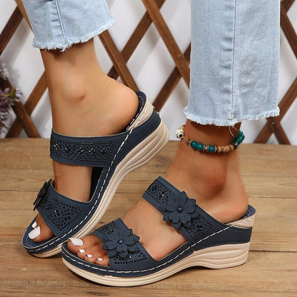 LP | Orthopedic flower wedge sandals