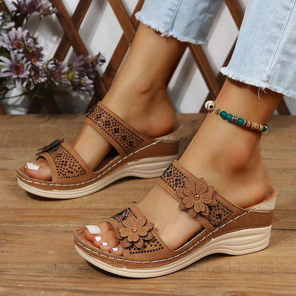 LP | Orthopedic flower wedge sandals
