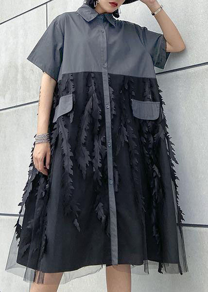 LP | Fashionable black tulle flapper dress