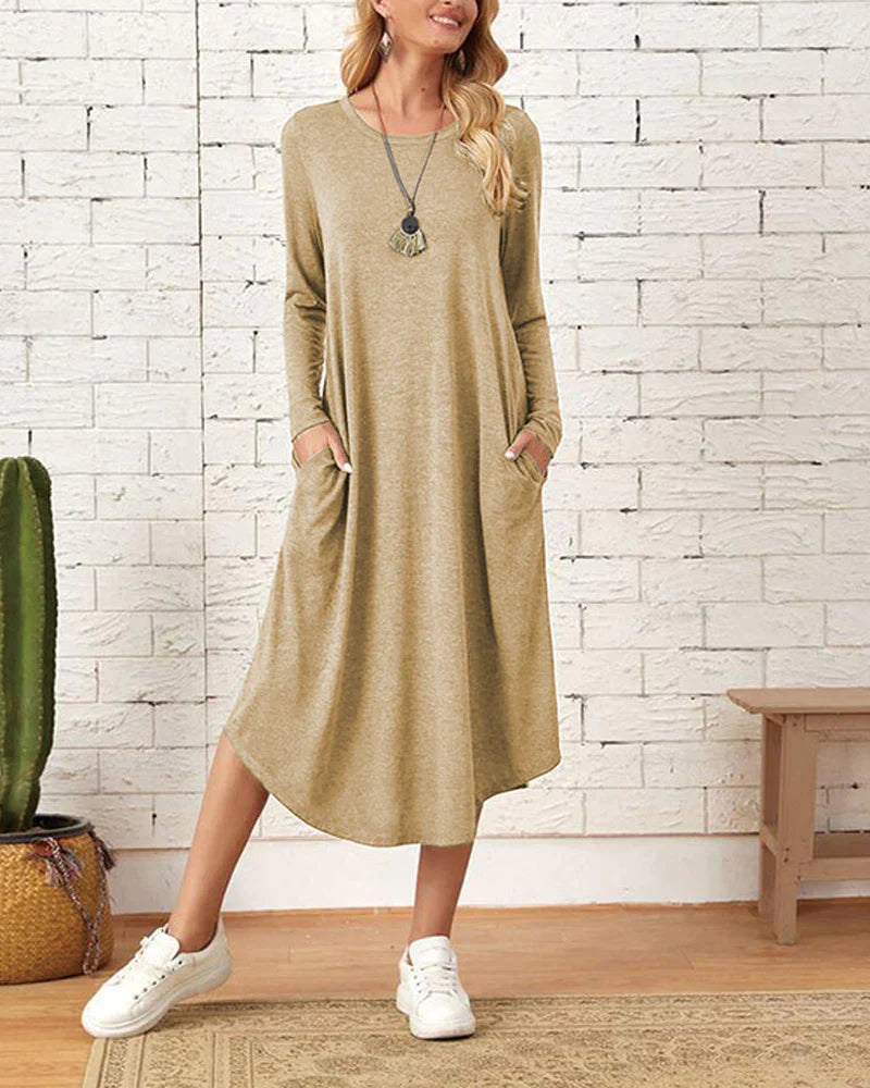 LP | fitted dress with long sleeves