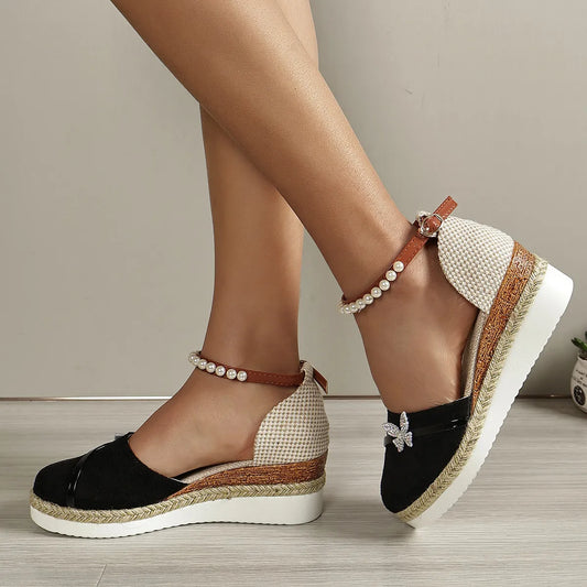 LP | wedge and bow sandals for women