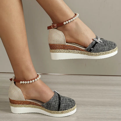 LP | wedge and bow sandals for women