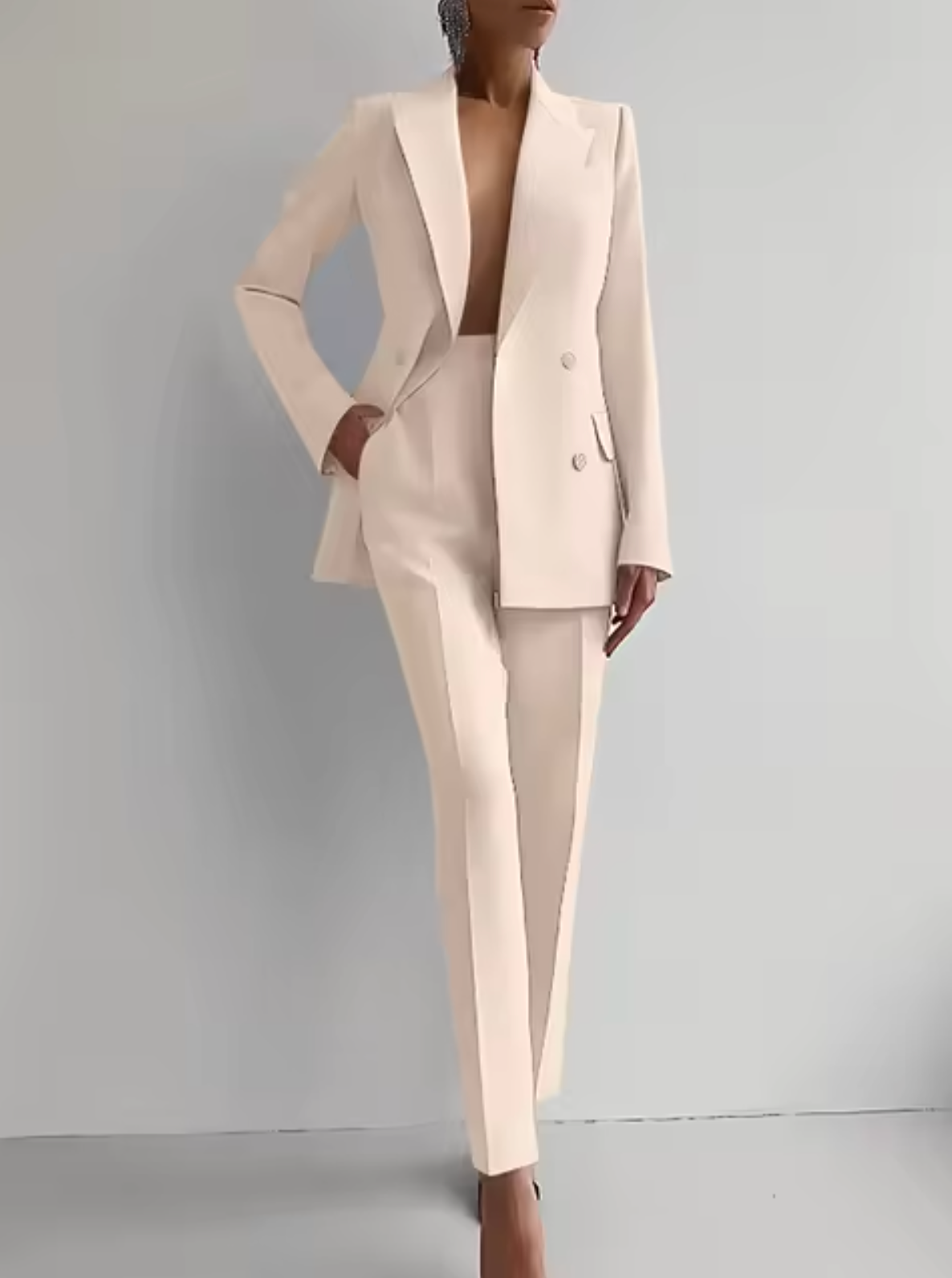Set of blazer and pleated pants