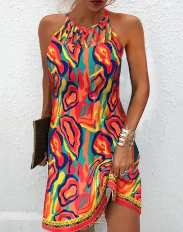 LP | Multicolor dress with abstract print