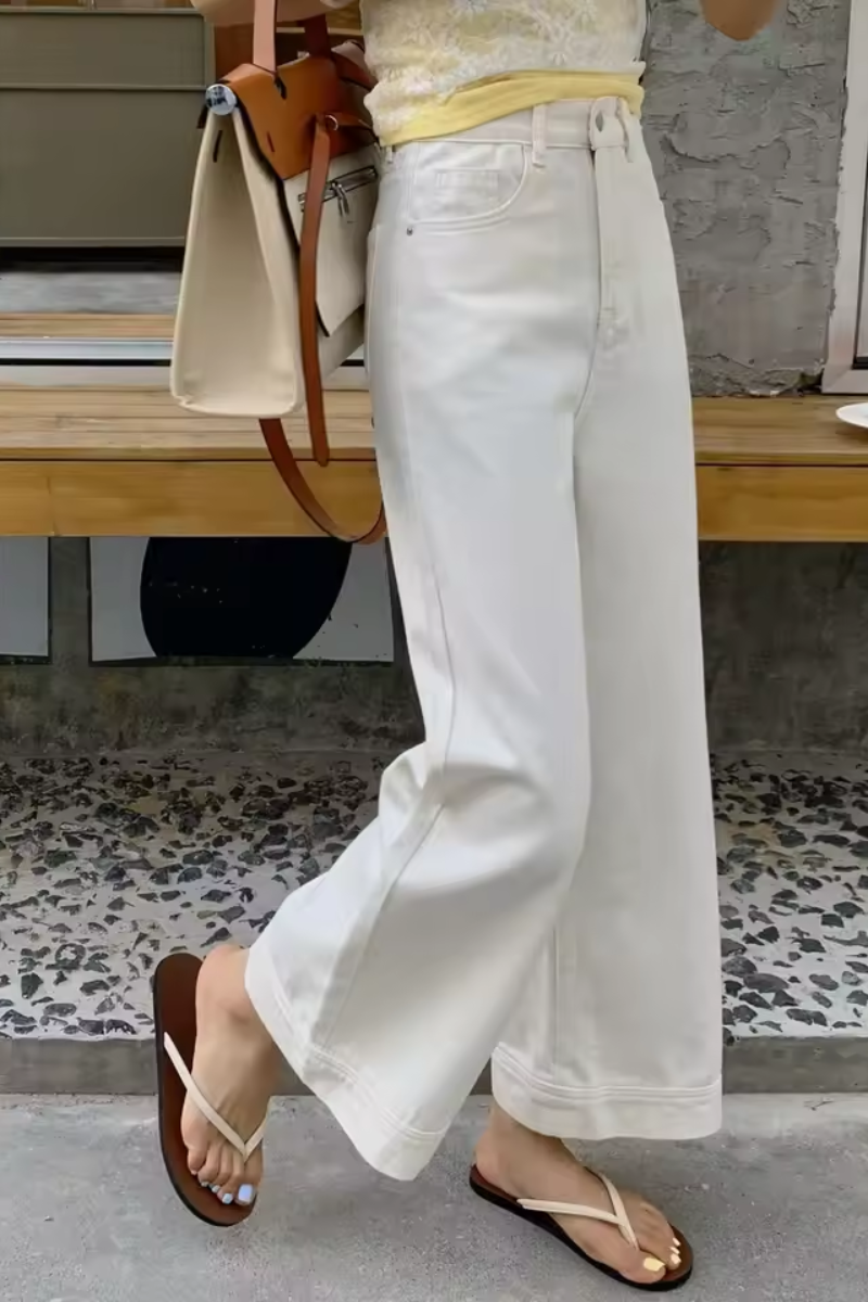 Lea | Women's White High Waist Jeans