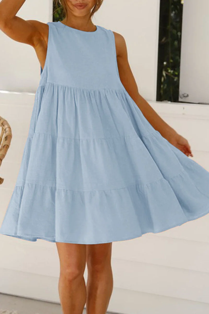 LP | Princess dresses with round neckline and casual, trendy patches
