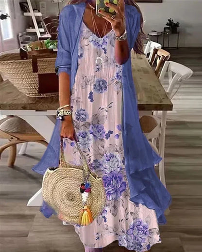 LP | Two-piece dress set with print