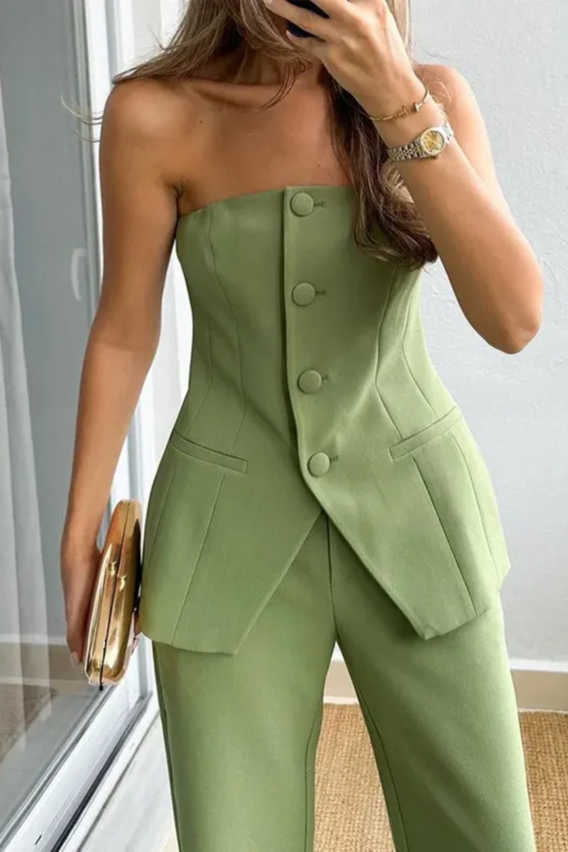 Elena | Women's Tube Top & Pants Set