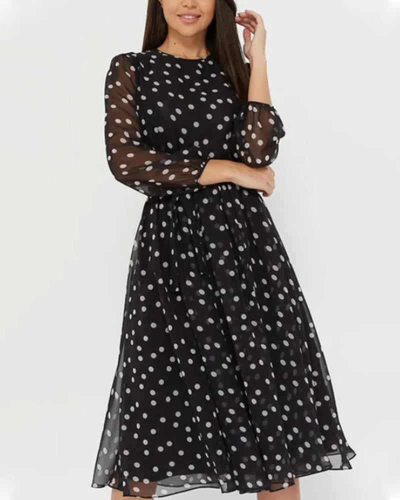 LP | Elegant Polka Dot Dress