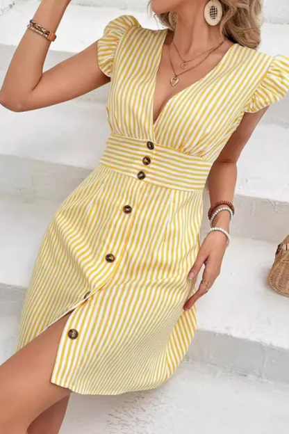 Elise | Women's V-Neck Shirt Dress
