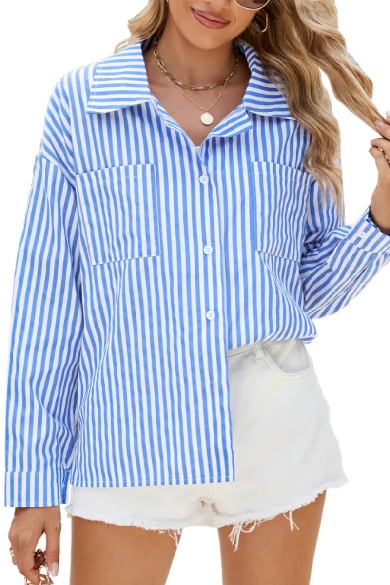Sabrina | Women's Striped Button Shirt