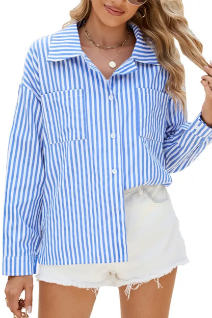 Sabrina | Women's Striped Button Shirt