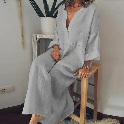 LP | Linen women's blouse dress