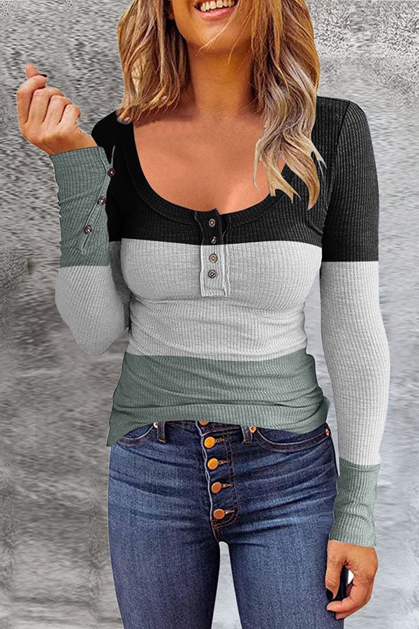 LP | Striped long-sleeved blouse