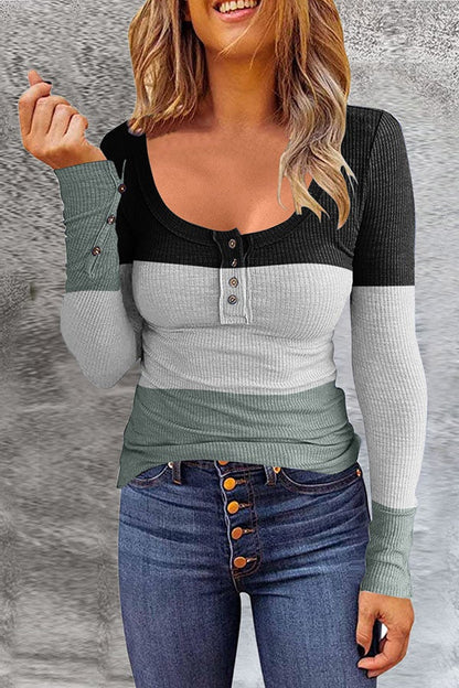 LP | Striped long-sleeved blouse
