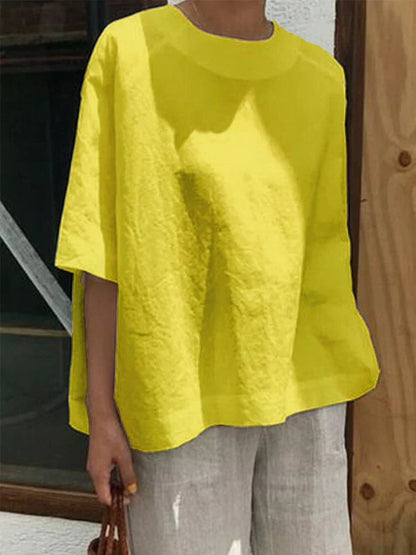 LP | Comfortable top at wide crew neck