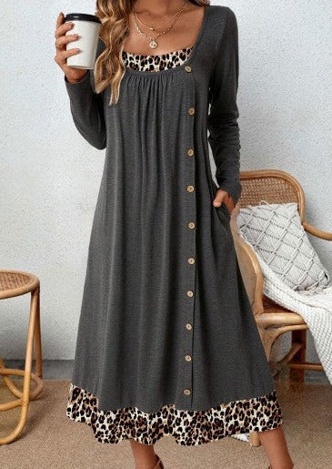 LP | Leopard print casual dress for women