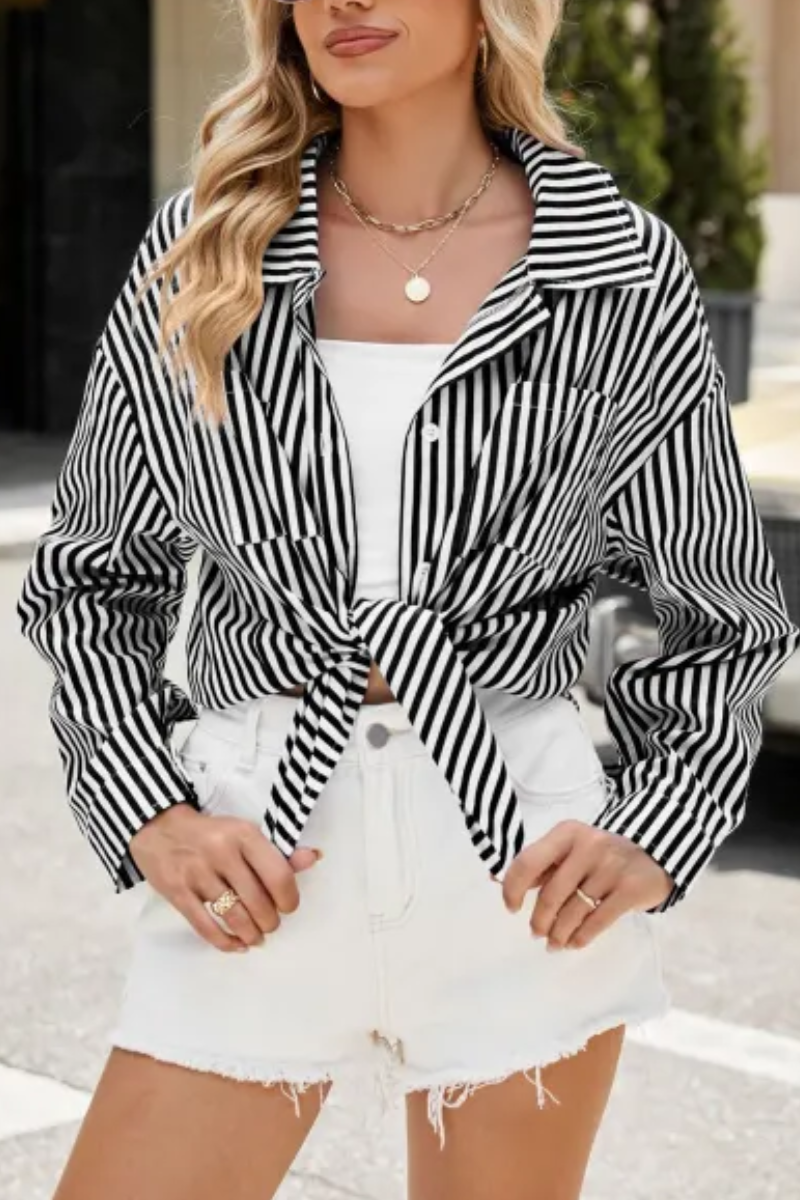 Sabrina | Women's Striped Button Shirt