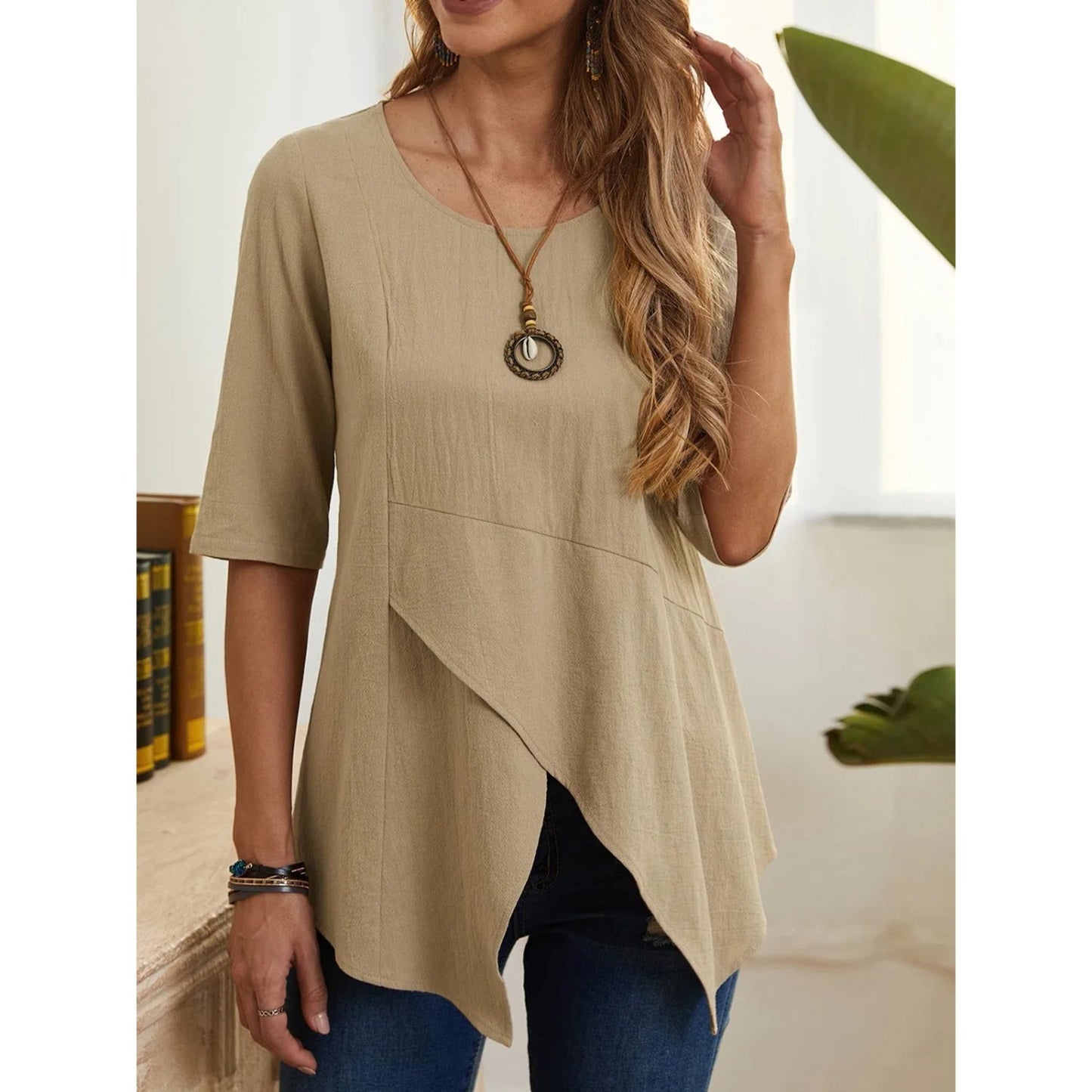 ByLina - Round-neck blouse