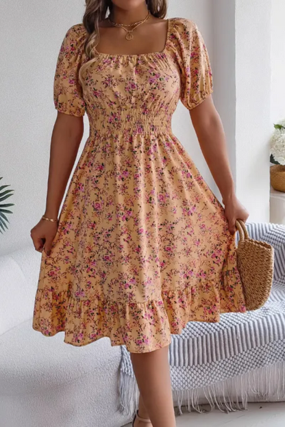 Lila | Women's Floral Ruffle Dress