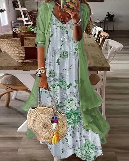 LP | Two-piece dress set with print