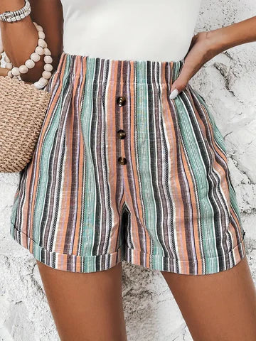 shorts with contrasting stripes