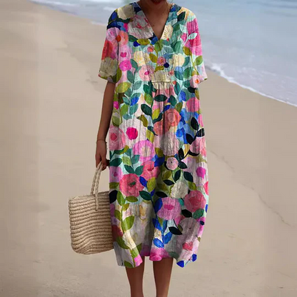 LP | Summer dress with floral pattern