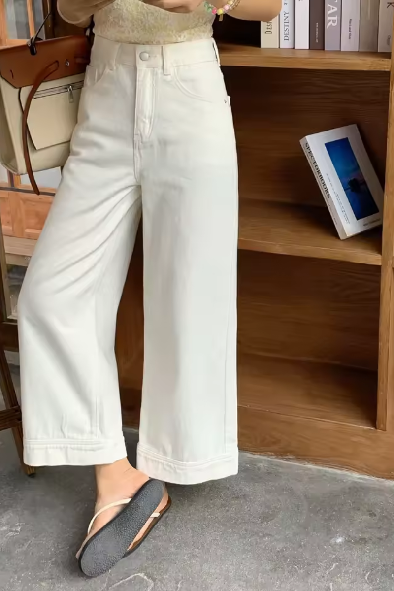 Lea | Women's White High Waist Jeans