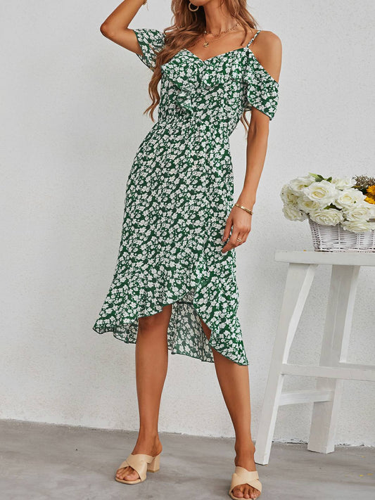 LP | Dress with printed slip skirt