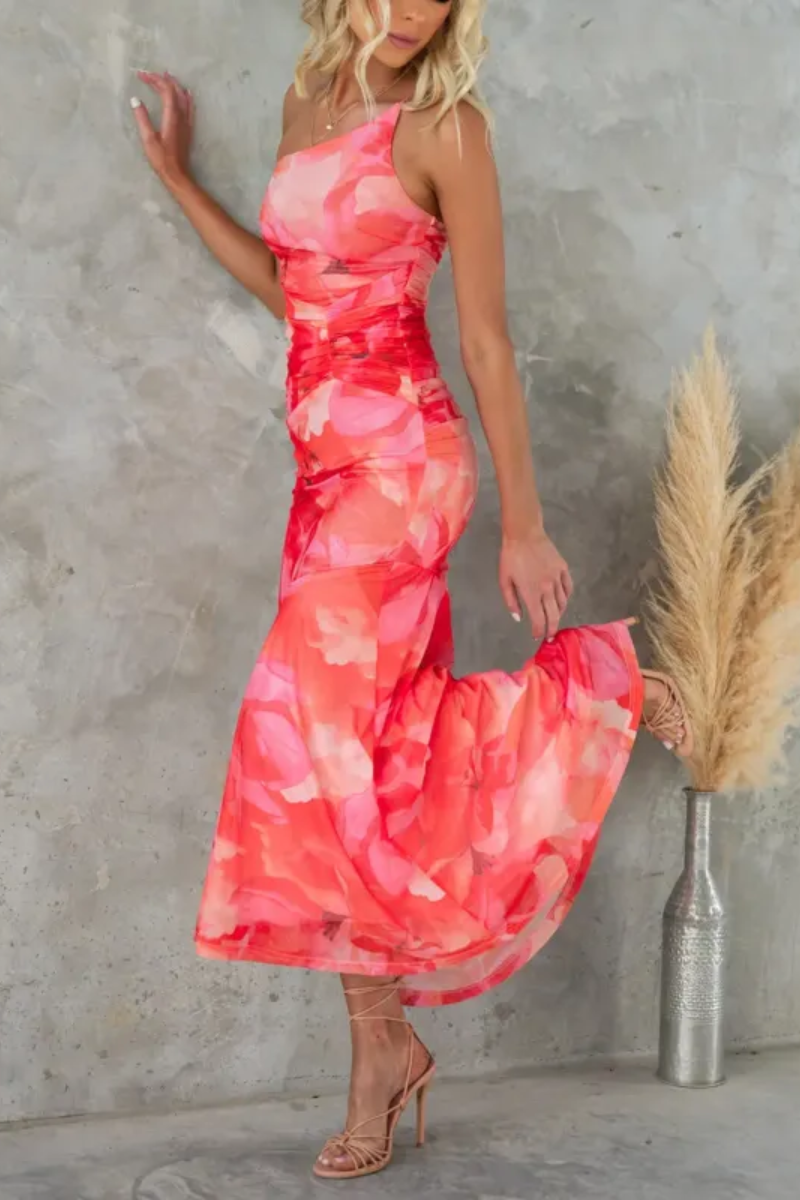 Maya | Women's One-Shoulder Floral Dress