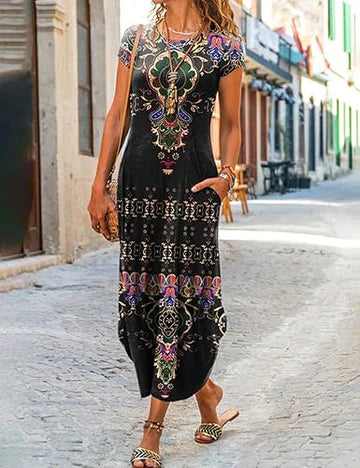 LP | Casual dress with short sleeves.