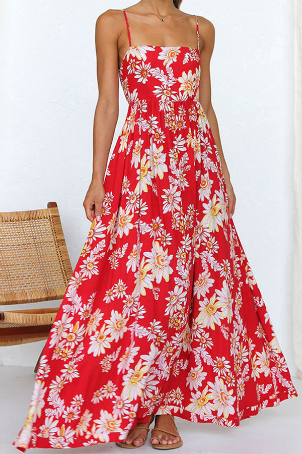 LP | Sleeveless elegant dress with print