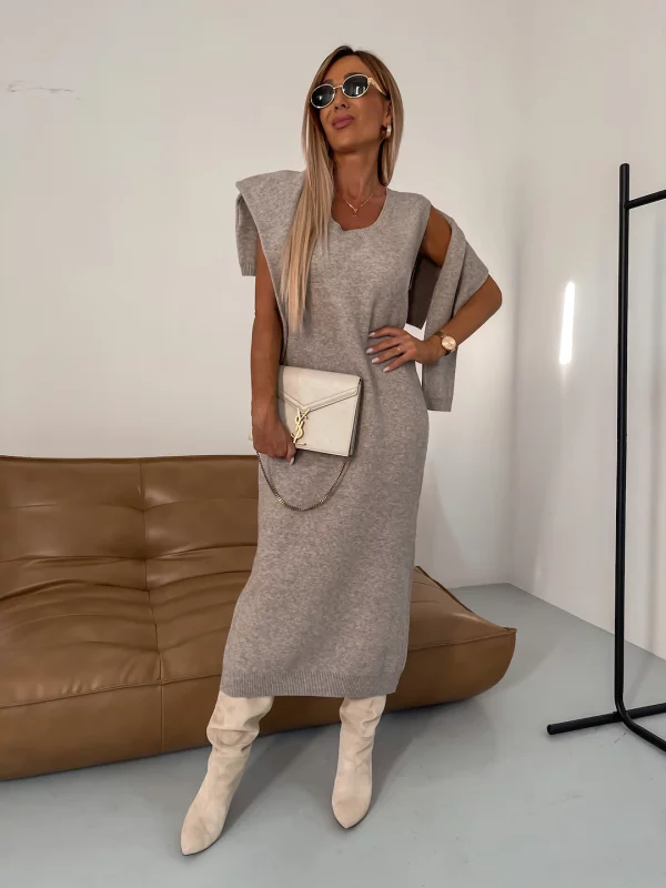 LP | Midi dress set with turtleneck for women