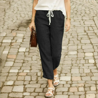 Ayleen - Cotton drawstring pants
