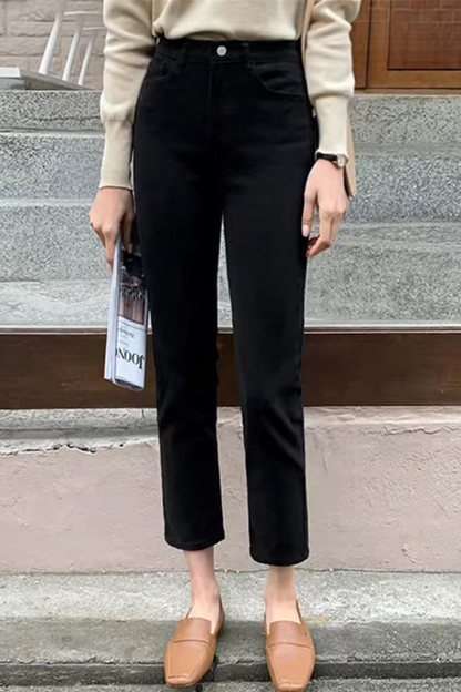 Eva | Women's White Straight-Leg Jeans