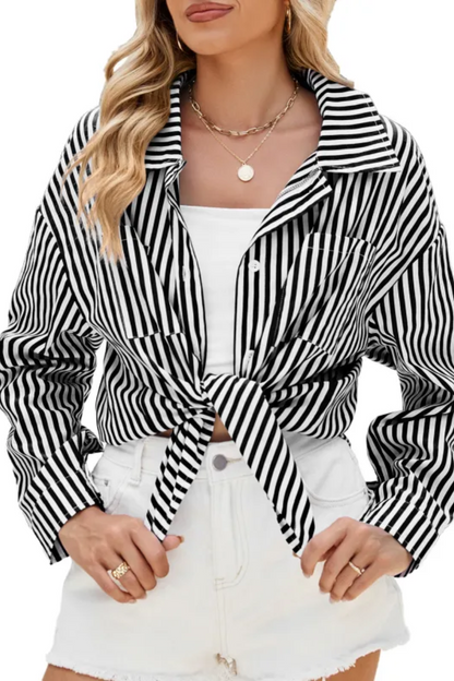 Sabrina | Women's Striped Button Shirt