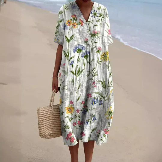 LP | Summer dress with floral pattern