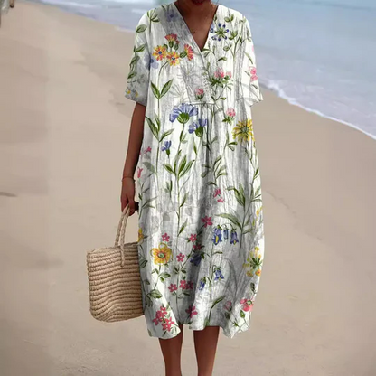 LP | Summer dress with floral pattern
