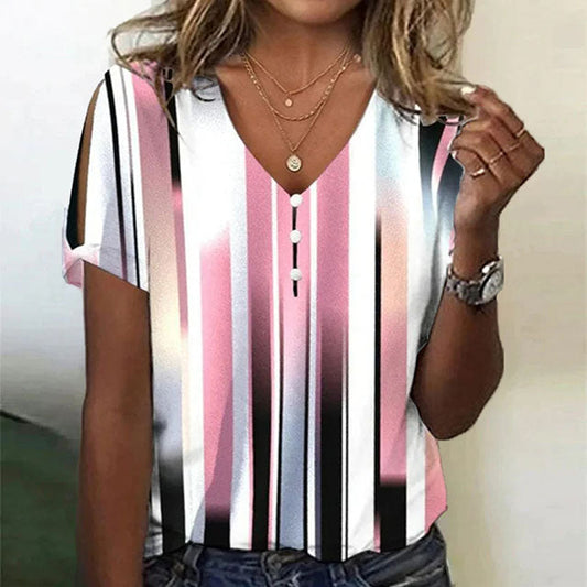 LP | Casual striped blouse with color transition