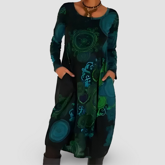 Winter dress with an elegant and modern design