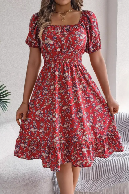 Lila | Women's Floral Ruffle Dress